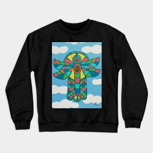 Dragonfly Hamsa by Harriette Knight Crewneck Sweatshirt